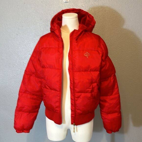 South Pole women’s red puffer full zip jacket size M - Picture 4 of 12